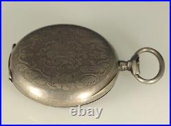 Huge & Beautiful Russian 19th Century Silver Hunter Pocket Watch Case Only63mm