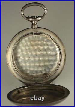 Huge & Beautiful Russian 19th Century Silver Hunter Pocket Watch Case Only63mm