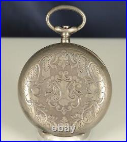 Huge & Beautiful Russian 19th Century Silver Hunter Pocket Watch Case Only63mm