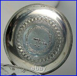 Huge Coin Silver 58.5mm 1878 18's 177g Elgin Hunting Case Key Wind Pocket Watch