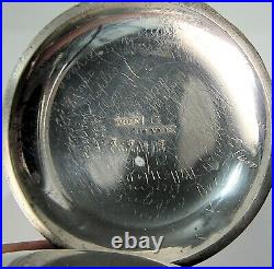 Huge Coin Silver 58.5mm 1878 18's 177g Elgin Hunting Case Key Wind Pocket Watch