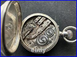 Huguenin Tissot Swiss 10 Ruby Jewel Pocket Watch, Engraved Full Hunter Case