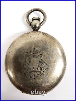 Hunting Coin Silver 18-size Key Wind Pocket Watch Case Elgin or Hapden 4.37 ozt
