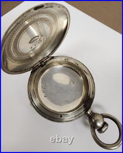 Hunting Coin Silver 18-size Key Wind Pocket Watch Case Elgin or Hapden 4.37 ozt