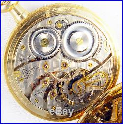 Illinois 14k Gold 12 Size 17 Jewel Beautiful Engraved Hunting Case Pocket Watch