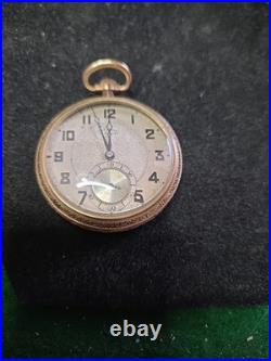 ILLINOIS 21 JEWEL POCKET WATCH STERLING Model 45 MM GF CASE