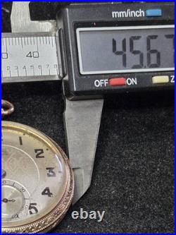 ILLINOIS 21 JEWEL POCKET WATCH STERLING Model 45 MM GF CASE