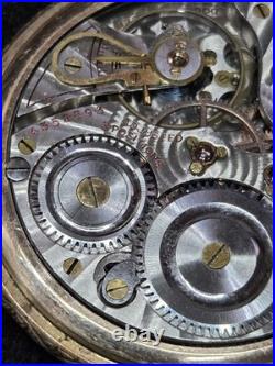 ILLINOIS 21 JEWEL POCKET WATCH STERLING Model 45 MM GF CASE