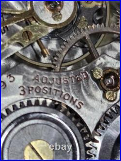 ILLINOIS 21 JEWEL POCKET WATCH STERLING Model 45 MM GF CASE