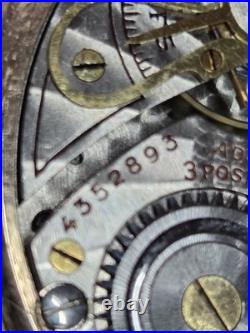 ILLINOIS 21 JEWEL POCKET WATCH STERLING Model 45 MM GF CASE