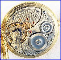 ILLINOIS BUNN SPECIAL 21 JEWEL 16s RARE HUNTING CASE 14K GOLD POCKET WATCH