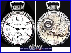 ILLINOIS Sangamo Display Back Main Liner Case 21 Jewels Pocket Watch Working