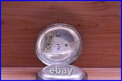 IMPROVED PATENT ENGLISH LEVER SILVER CASE POCKET WATCH 56mm FOR REPAIR (HD)