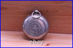 IMPROVED PATENT ENGLISH LEVER SILVER CASE POCKET WATCH 56mm FOR REPAIR (HD)