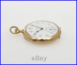 IWC 1909 solid 18k gold 32mm case chronometer pocket watch nearmint perfect
