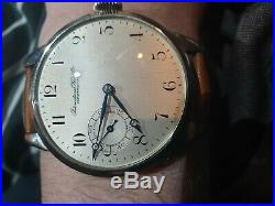 IWC Marriage Watch. Vintage Pocket Watch Conversion. Glass Backed. XXL Case