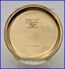 Ilinois Bunn Special 21J 16s Pocket Watch Type III Model 14 RUNS GF Case