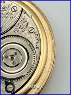 Ilinois Bunn Special 21J 16s Pocket Watch Type III Model 14 RUNS GF Case