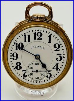 Ilinois Bunn Special 21J 16s Pocket Watch Type III Model 14 RUNS GF Case