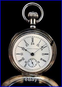 Illinois 11 Jewel 18s Railroader Rare M2 Pocket watch Silver Case Extra Fine
