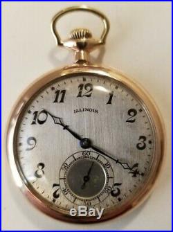 Illinois 12S. 21Jewels fancy dial grade 274 (1925)14K. Gold filled hunter case