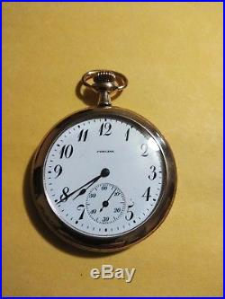 Illinois 12S. PRECISE 17 jewels gold trimmed movement gold filled enemaled case