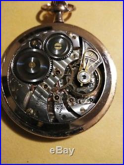 Illinois 12S. PRECISE 17 jewels gold trimmed movement gold filled enemaled case