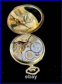 Illinois 12 Size 21 Jewel 2Tone Pocket watch Fancy 2Tone Display Case Near Mint