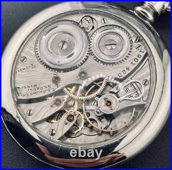 Illinois 12s 17 Jewel Pocket Watch in a Swing out Display Back Case
