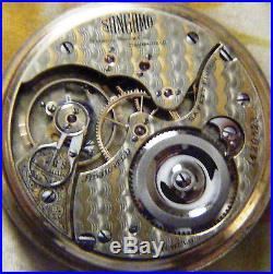 Illinois 16s Sangamo 23J. 2-Tone Pocket Watch #1420523 Gold Filled Case Running