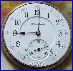 Illinois 16s Sangamo 23J. 2-Tone Pocket Watch #1420523 Gold Filled Case Running