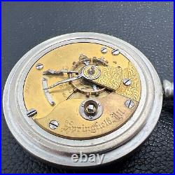 Illinois 18s 13j Currier Model 2 1883-1891 Pocket Watch In Silverode Case