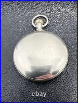 Illinois 18s 13j Currier Model 2 1883-1891 Pocket Watch In Silverode Case