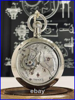 Illinois 24j Bunn Special 18s Model 6 Pocket Watch in a Display Back Case