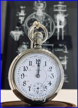 Illinois 24j Bunn Special 18s Model 6 Pocket Watch in a Display Back Case