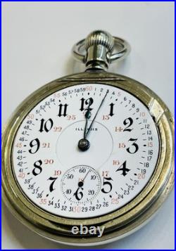 Illinois 24j Bunn Special 18s Model 6 Pocket Watch in a Display Back Case
