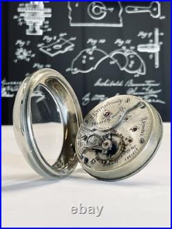 Illinois 24j Bunn Special 18s Model 6 Pocket Watch in a Display Back Case
