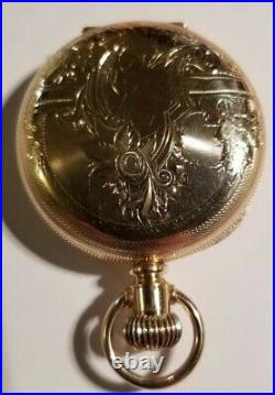 Illinois 4 size 7 jewel (1889) 14K. Gold filled hunter case near mint condition