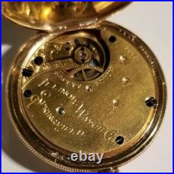 Illinois 4 size 7 jewel (1889) 14K. Gold filled hunter case near mint condition