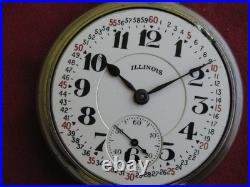 Illinois 60-Hour Bunn Special 21j 16s Montgomery Dial Pocket Watch, 14k WGF Case