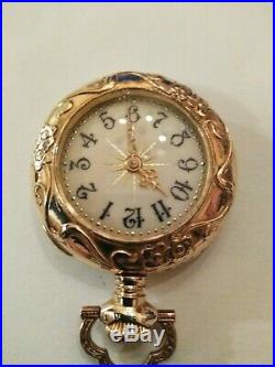 Illinois 6/0 size high grade 17 jewels adjusted fancy dial gold train nice case
