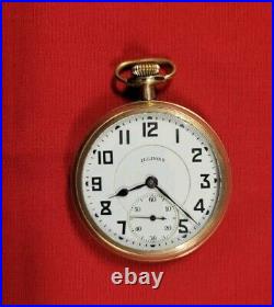 Illinois Adj Temp 17 Jewel 16s Model 7 Pocket Watch SN 4866621 Victory Case Runs