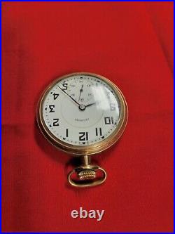 Illinois Adj Temp 17 Jewel 16s Model 7 Pocket Watch SN 4866621 Victory Case Runs