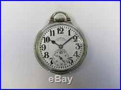 Illinois Bunn Special 161 Elinvar206 Case 21J 60 HR Pocket Watch
