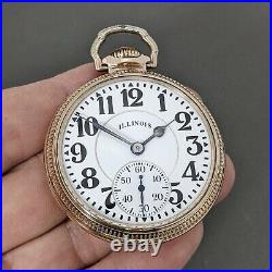 Illinois Bunn Special 16s 21j Sixty Hour Railroad Pocket Watch in Bunn Case