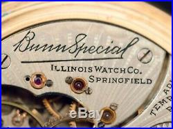 Illinois Bunn Special, 21J, 1918 adj 6p 25yr GF Hunting case great condition