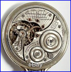 Illinois Bunn Special Grade 163 23j 60 Hour Superb Model 107 Case Pocket Watch