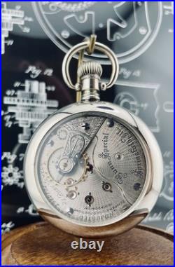 Illinois Bunn Special Pocket Watch 18s 21J in a Swing Out Display Back Case
