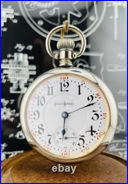 Illinois Bunn Special Pocket Watch 18s 21J in a Swing Out Display Back Case