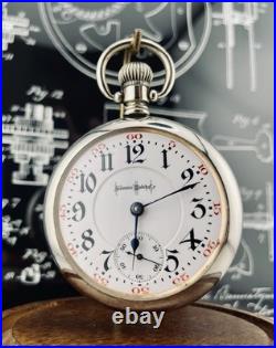 Illinois Bunn Special Pocket Watch 18s 21J in a Swing Out Display Back Case
